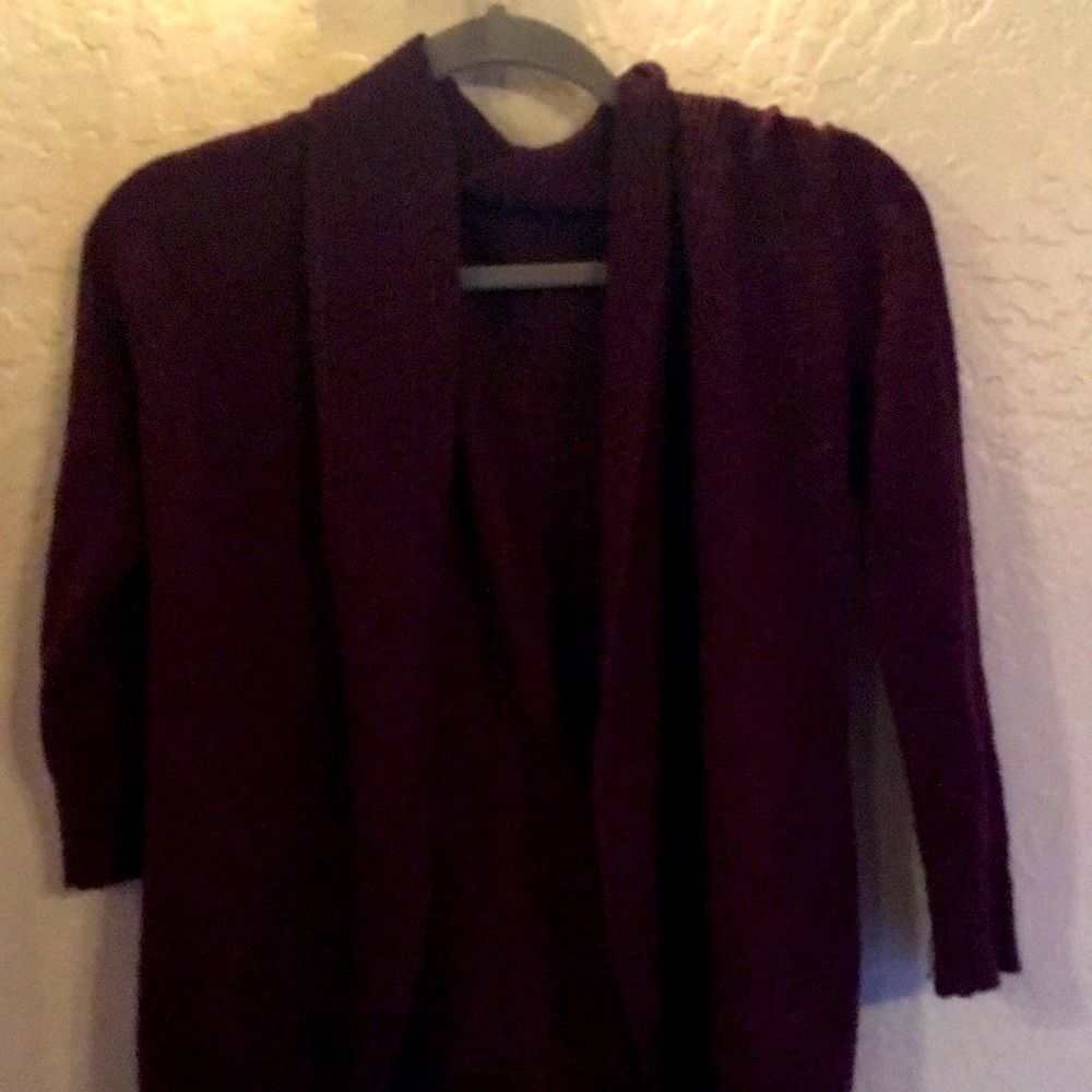 Purple open sweater